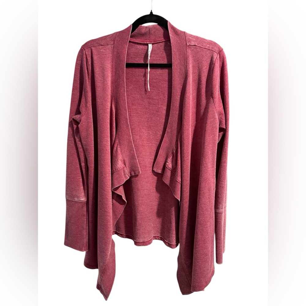 Z‎ Supply Drape Front Cardigan Mauve Pink Medium ZJ144050M Open Front Casual
